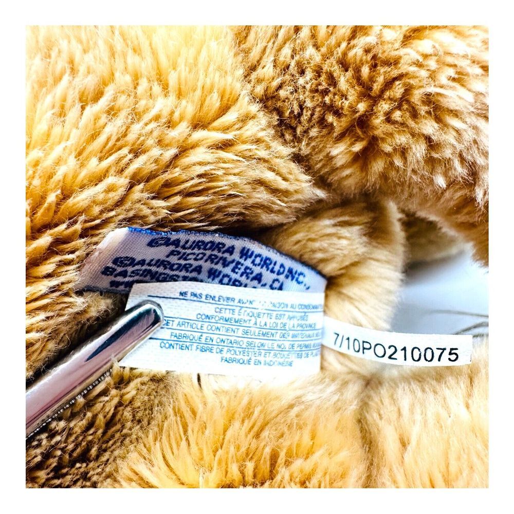 Aurora World Realistic Lion Bean Bag Male Full Furry Mane Plush 12in Stuffed Toy - Picture 10 of 13